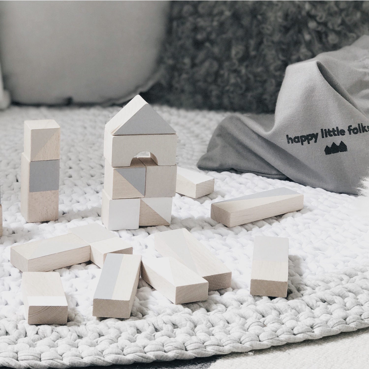 Wooden building blocks - Custom colour choice - Happy Little Folks