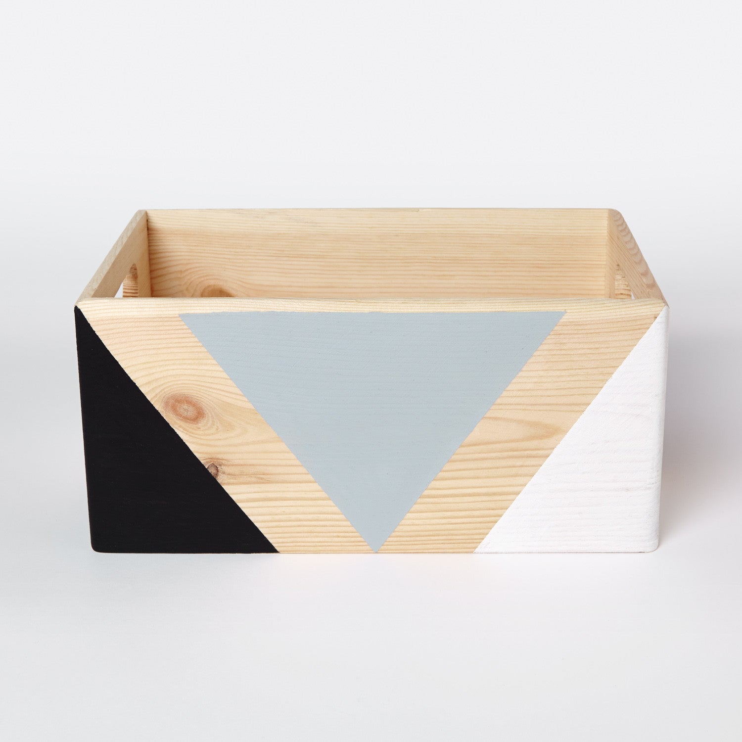 Geometric wooden box with handles - Happy Little Folks