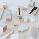 Wooden building blocks - Mint & monochrome - Happy Little Folks