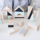Wooden building blocks - Mint & monochrome - Happy Little Folks