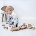 Wooden train set - custom colour choice - Happy Little Folks