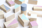 Wooden building blocks - Spring colours - Happy Little Folks