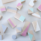 Wooden building blocks - Spring colours - Happy Little Folks