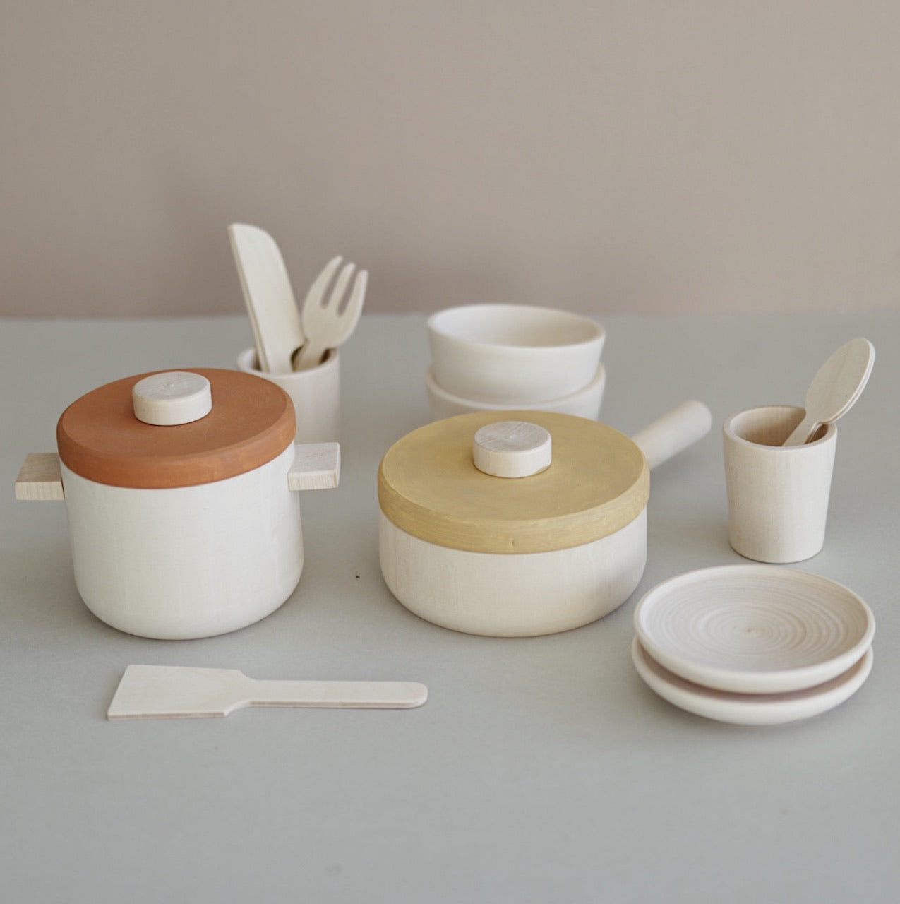 Wooden Cooking set - Custom colour choice - Happy Little Folks