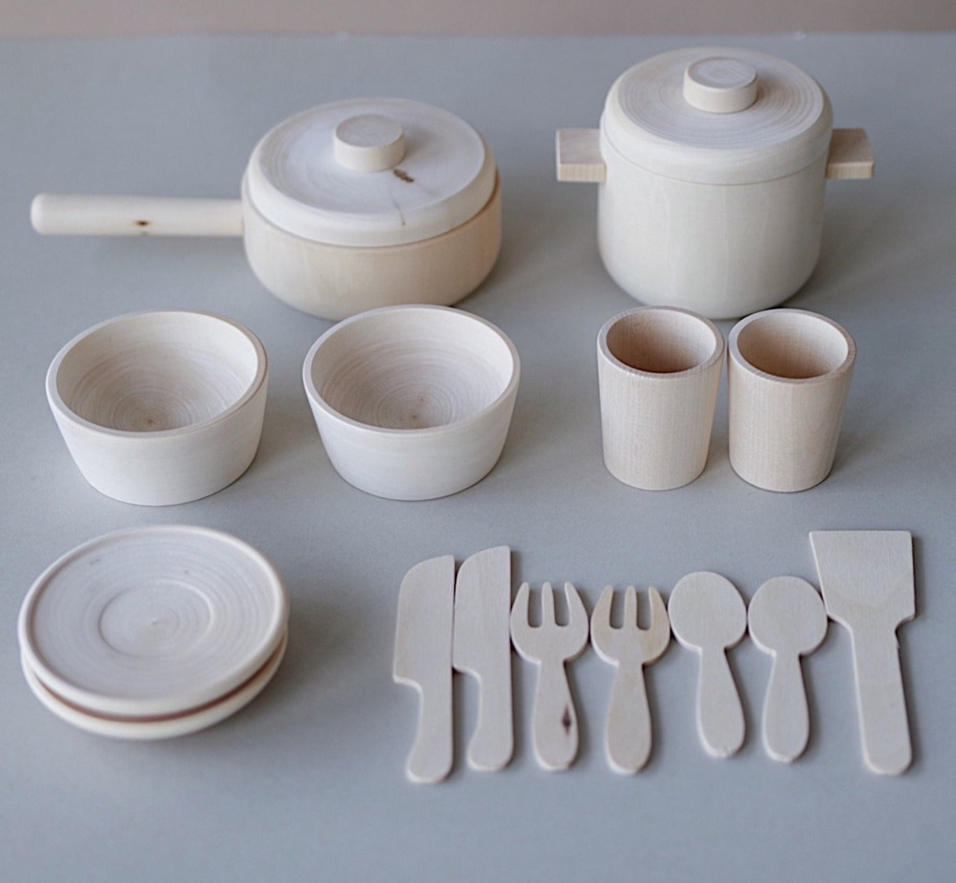 Wooden Cooking set - Natural - Happy Little Folks