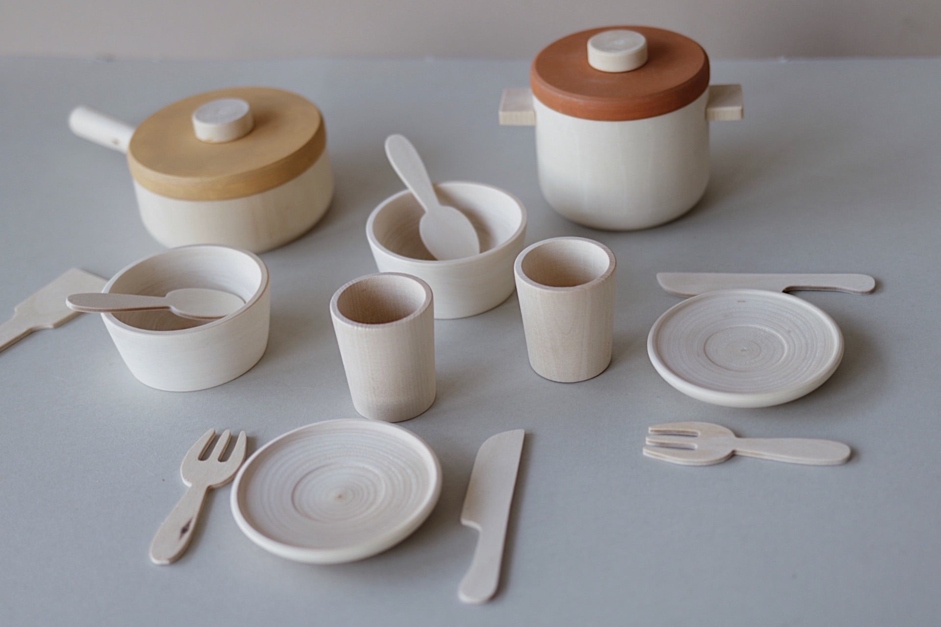 Wooden Cooking set - Custom colour choice - Happy Little Folks