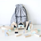 Wooden building blocks - Mint & monochrome - Happy Little Folks
