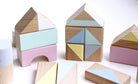Wooden building blocks - Summer colours - Happy Little Folks