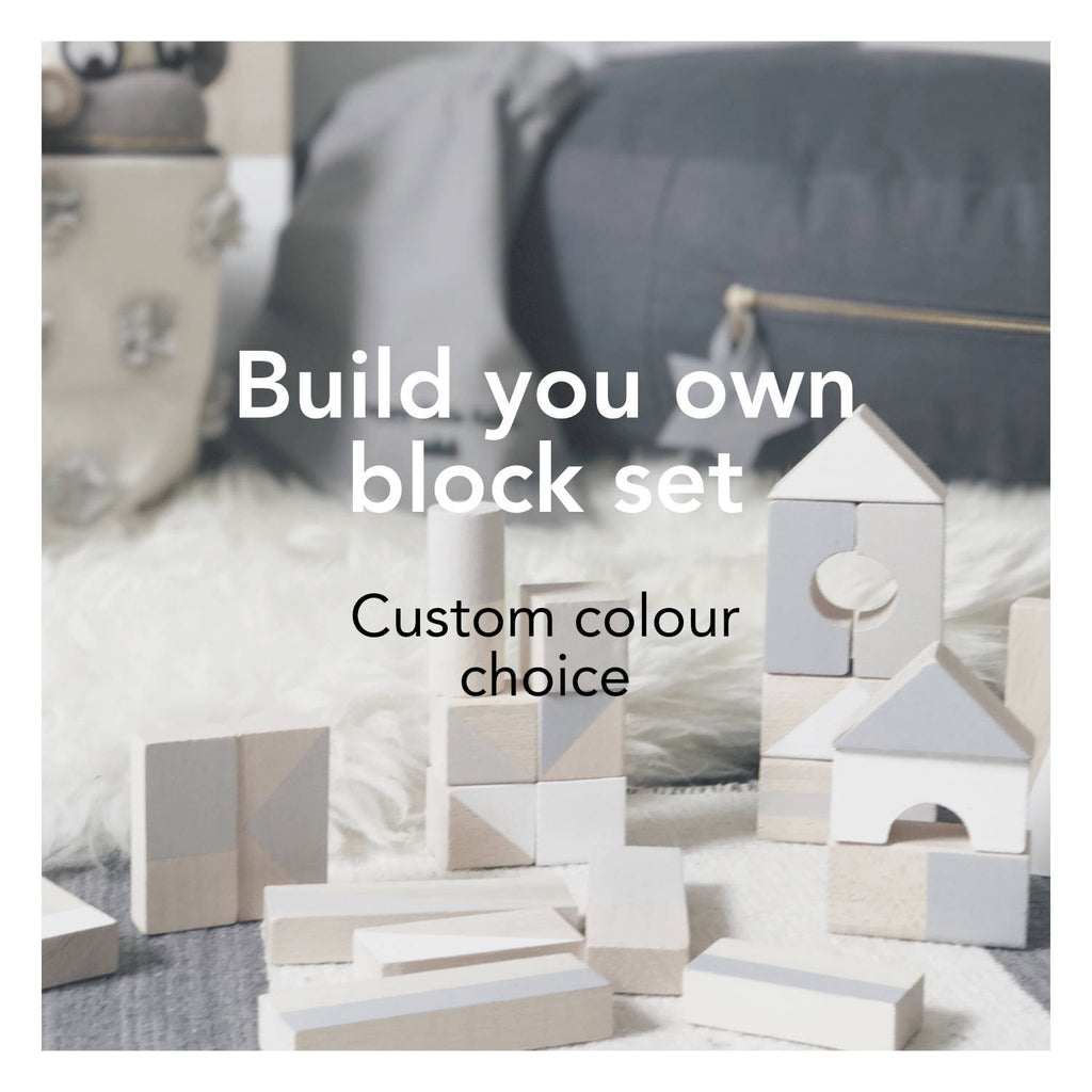 Wooden building blocks - Custom colour choice - Happy Little Folks
