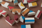 Wooden building blocks - Earthy colours - Happy Little Folks