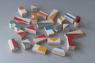 Wooden building blocks - Earthy colours - Happy Little Folks