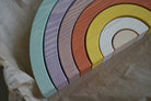 Handcrafted Wooden Rainbow Stacker in Earthy Brights