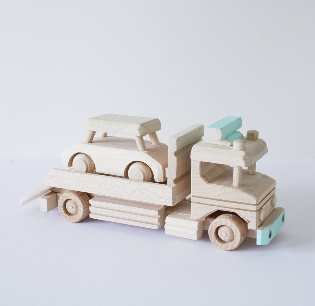 Wooden car transporter toy - Happy Little Folks