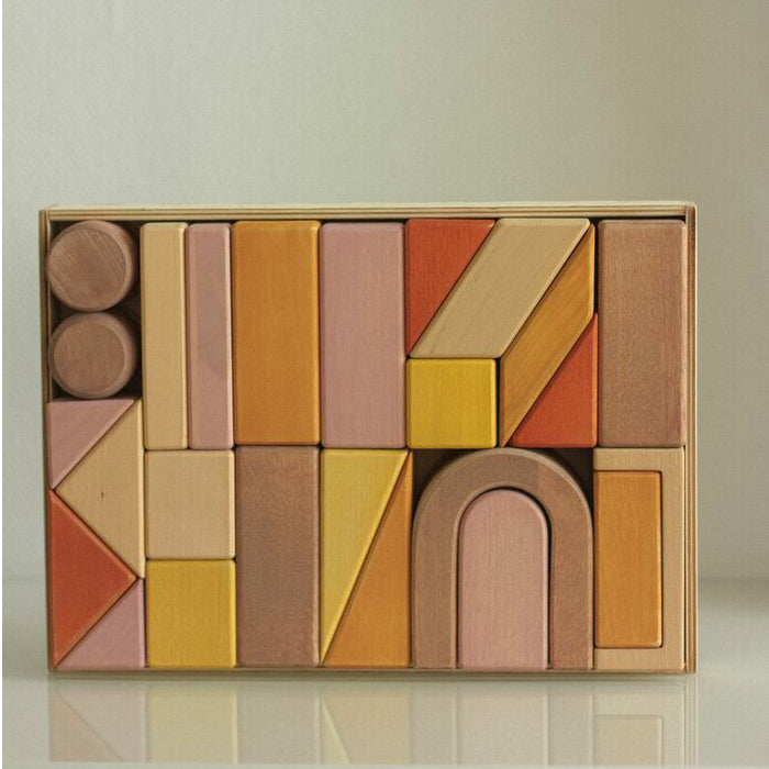 Wooden block set in Autumn toys by Happy Little Folks