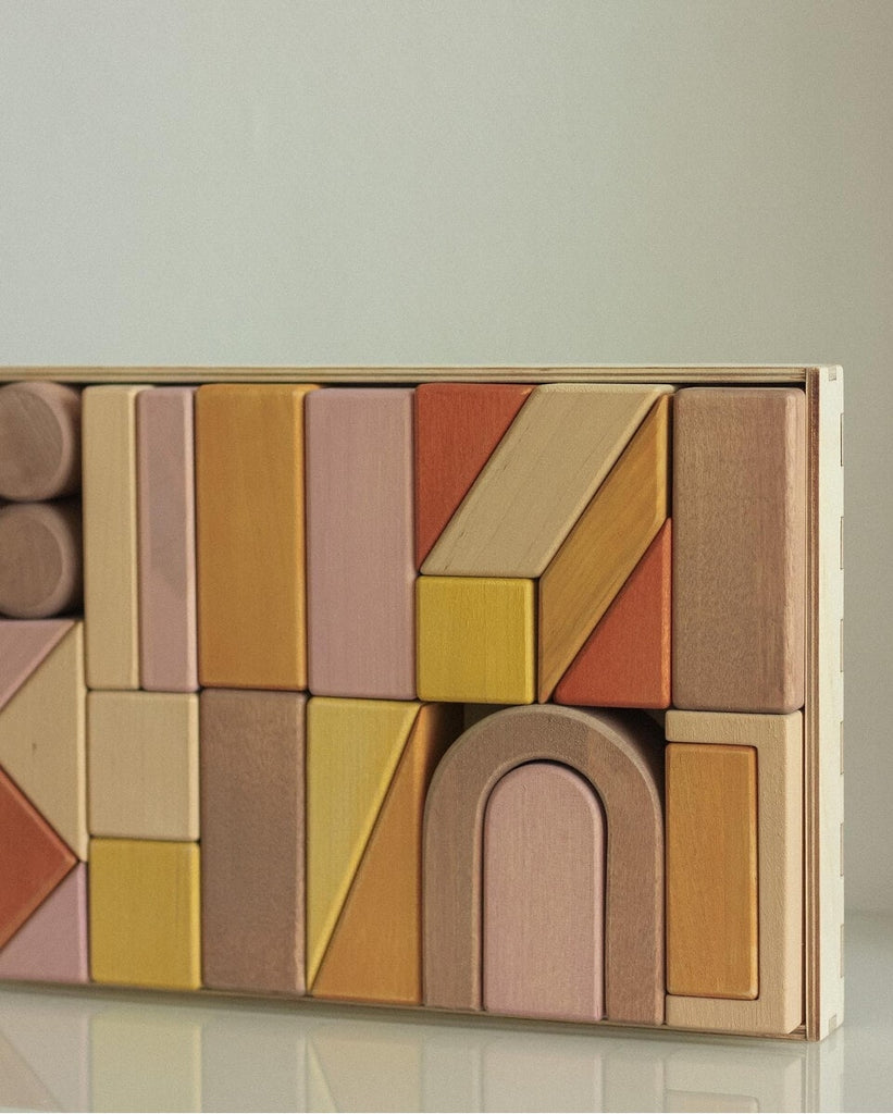 Wooden block set in Autumn toys by Happy Little Folks