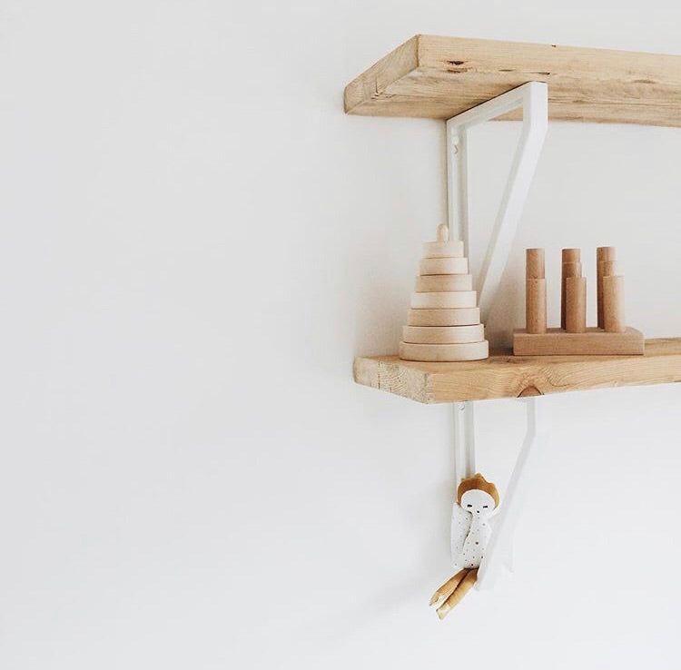 Wooden stacking pyramid - Natural - Happy Little Folks