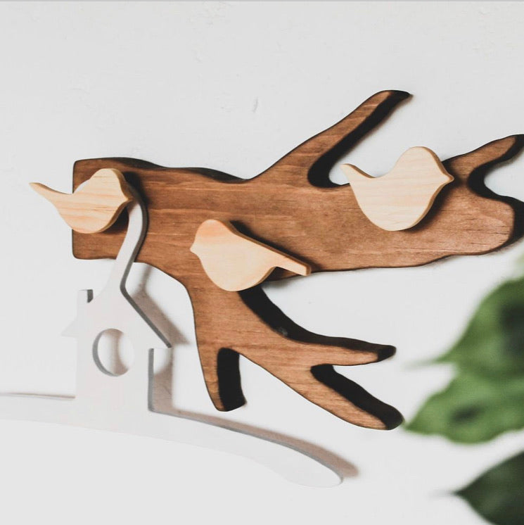 'Birds on the branch’ wooden rack - Happy Little Folks