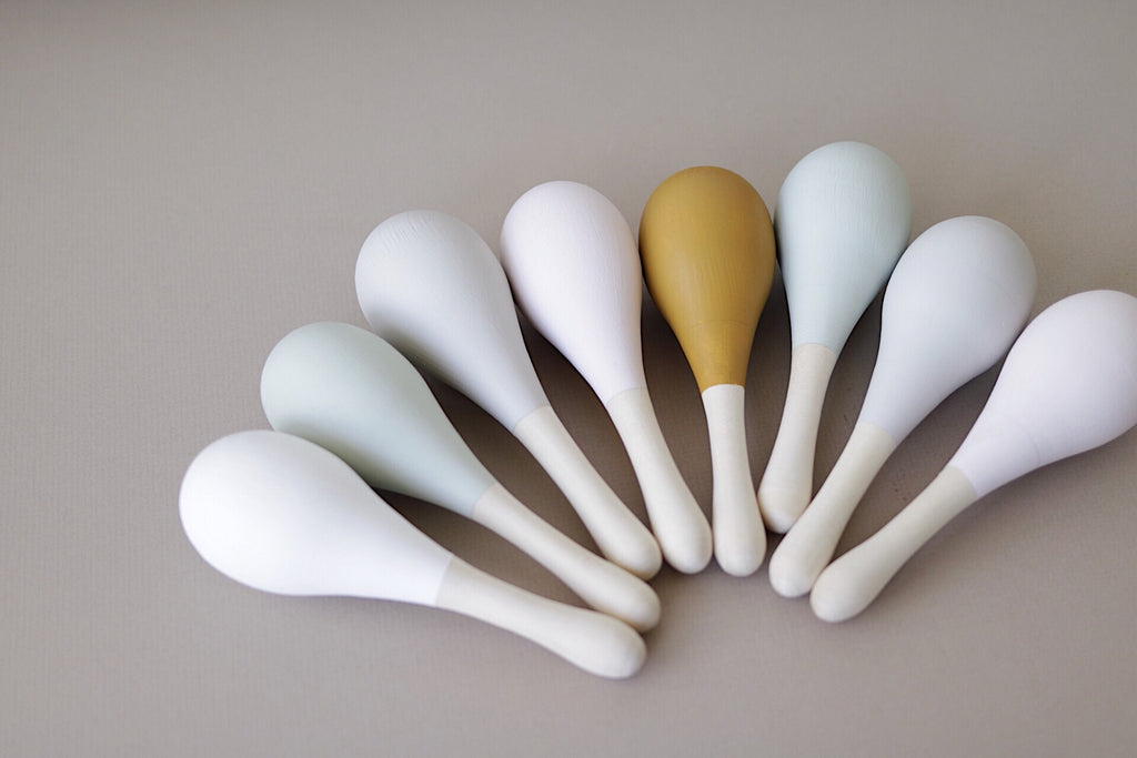 Wooden maracas set - custom colour choice - Happy Little Folks
