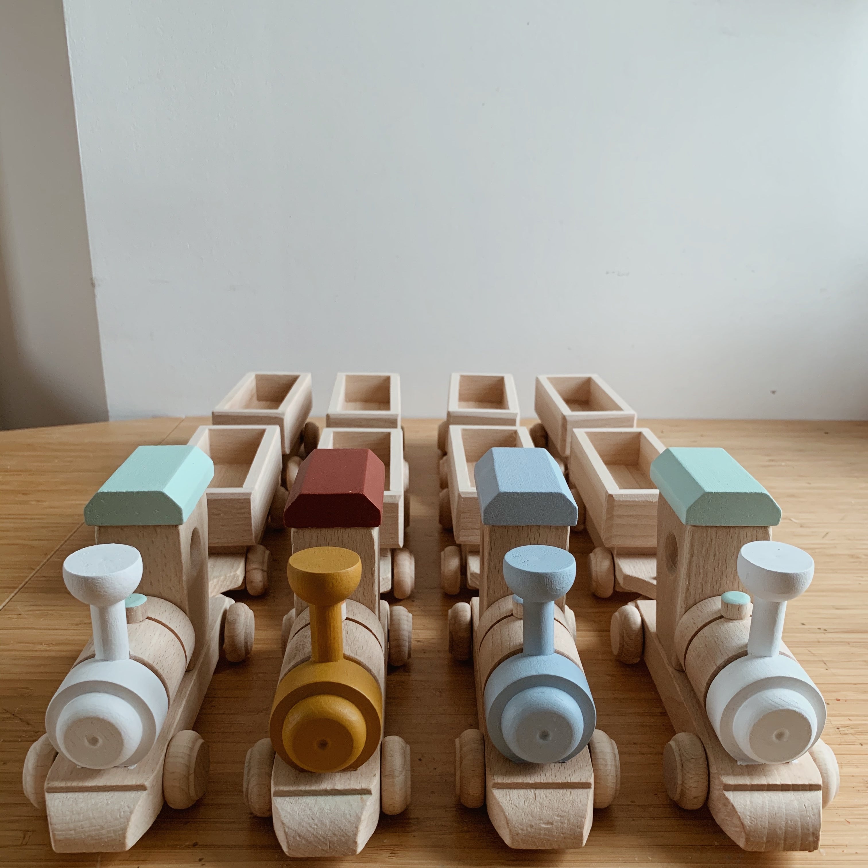 Wooden train set - custom colour choice - Happy Little Folks