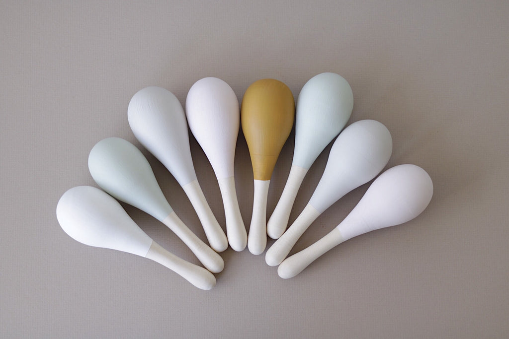 Wooden maracas set - custom colour choice - Happy Little Folks