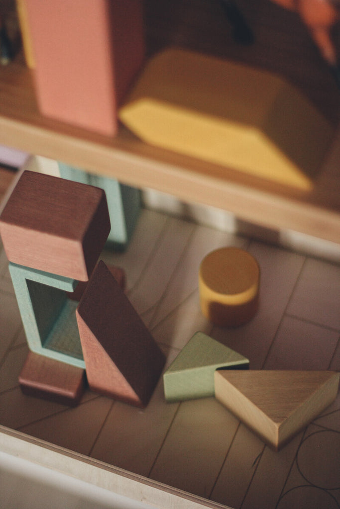 Building block set in Summer tones by Happy Little Folks